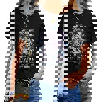 Jesus Lion Of Judah Christian Faith For And Women Women T-shirt | Mazezy