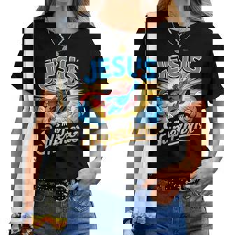 Jesus Is My Superhero Christian Faith Women T-shirt | Mazezy