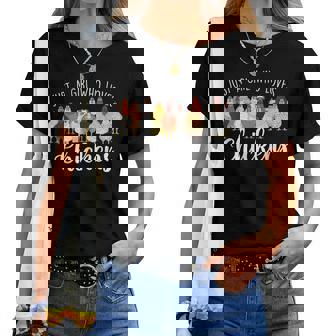 Just A Girl Who Loves Chickens Farm Animal Chicken Women T-shirt - Thegiftio