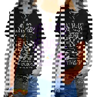 Just A Girl Who Loves Jesus And Outer Space Christian Women T-shirt | Mazezy