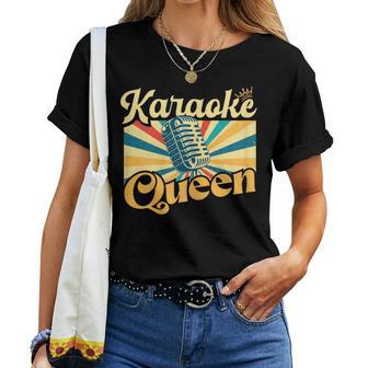 Karaoke Queen – Chanteur Rétrointage Pour Karaoké T-shirt femme - Cadeauxyz