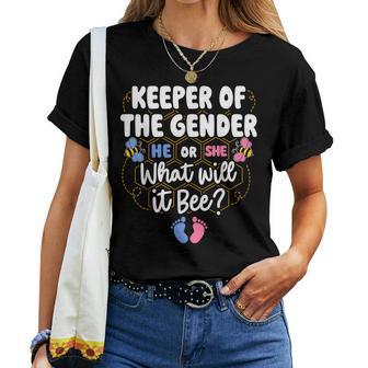Keeper Of Gender Reveal What Will It Bee Women T-shirt - Thegiftio UK