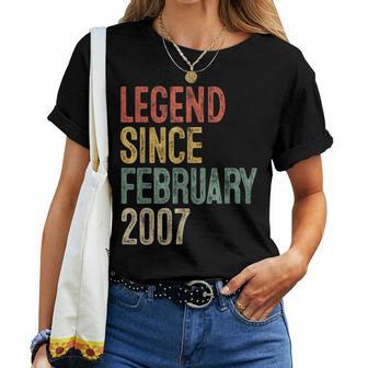 Legend February 2007 19Th Birthday Boy Girl 19 Year Old Women T-shirt | Mazezy