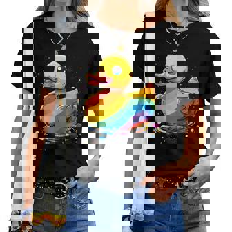 Lgbt Lgbtq Rainbow Lgbt Parade Rubber Duck Gay Pride Month Women T-shirt - Thegiftio