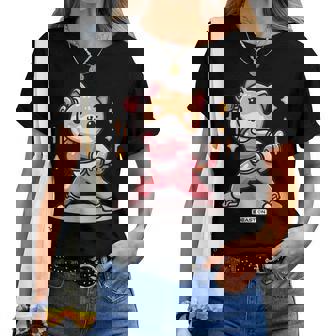 Lindo Gato Fitness Entrenamiento Divertido Es Gimnasio Entrenamiento Camiseta de mujer - Regaloses