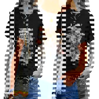 Lion De Juda Lion Croix Foi Chrétienne Jésus Lion Hébreu T-shirt femme - Cadeauxyz