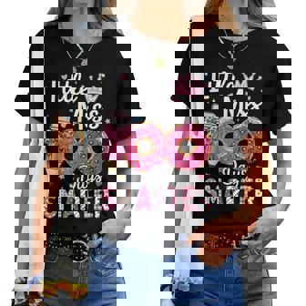 Little Miss 100 Days Smarter Girl 100Th Day Of School Women T-shirt | Mazezy