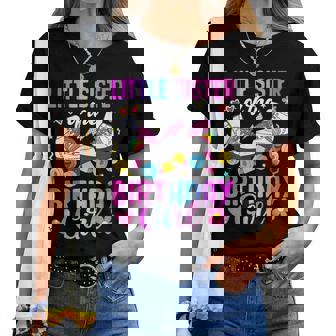 Little Sister Of The Birthday Girl Rolling Skate Bday Family Women T-shirt - Thegiftio