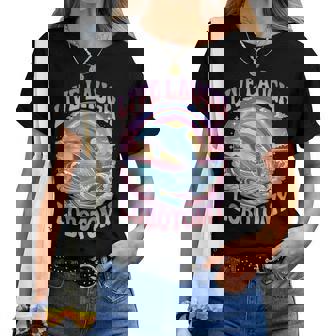 Live Laugh Lobotomy Dolphin Groovy レディースTシャツ - Kawaiitshirt