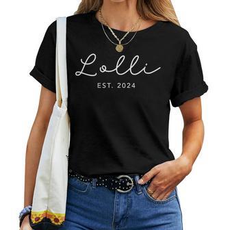 Lolli Est 2024 Grandma Cute Trendy Women T-shirt - Thegiftio UK