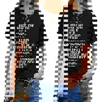 I Might Look Like I'm Listening Horse Women T-shirt | Mazezy