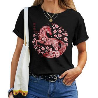 Lunar New Year 2026 Asian Year Of The Horse Chinese New Year Women T-shirt | Mazezy
