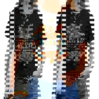 Lunch Lady Pumpkin Leopard Print Thanksgiving Fall Autumn Women T-shirt | Mazezy