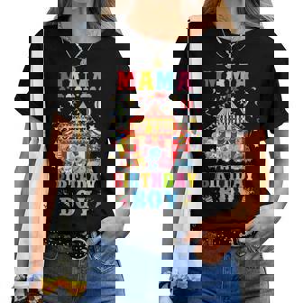 Mama Of The Birthday For Boy Circus Carnival Theme Party Women T-shirt - Thegiftio