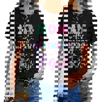 Mom Of The Birthday For Girl Dinosaur T-Rex Party Family Women T-shirt | Mazezy