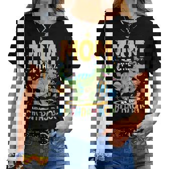 Mom Of The Birthday Party Outfit Dinosaur Squad Mommy Women T-shirt | Mazezy