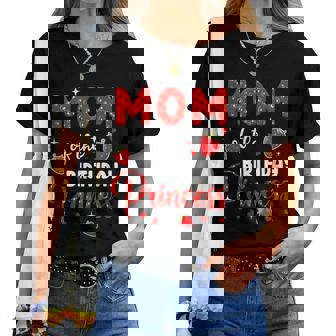 Mom Of The Birthday Princess Strawberry Theme Bday Party Women T-shirt - Thegiftio