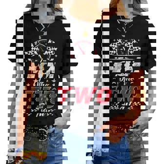 Mom Of The Two Fast 2Nd Birthday Racing Car Family Women T-shirt - Thegiftio