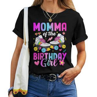 Momma Of The Birthday Girl Rolling Skate Bday Family Women T-shirt - Thegiftio UK