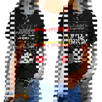 Mommy Of The Birthday Boy Matching Mom Son Family Bday Women T-shirt | Mazezy