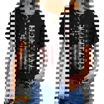 Montana State Us Flag Vintage For Youth Women T-shirt | Mazezy