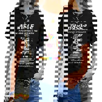 Muscles En Cours – Cadeauport Drôle Fitness Licorne T-shirt femme - Cadeauxyz