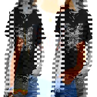 Musical Notes Butterfly Music Musician Women T-shirt - Thegiftio