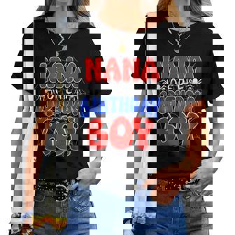 Nana Of The Birthday Boy Costume Spider Web Birthday Party Women T-shirt - Thegiftio