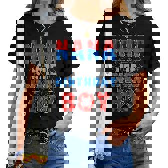 Nana Of The Birthday Boy Family Spider Web Birthday Party Women T-shirt | Mazezy