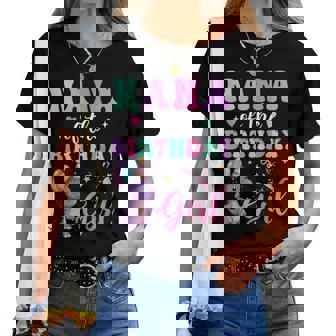 Nana Of The Birthday For Girl Dinosaur T-Rex Party Family Women T-shirt | Mazezy