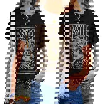 Nashville Tennessee Music City Guitar Western Cowboy Women T-shirt | Mazezy