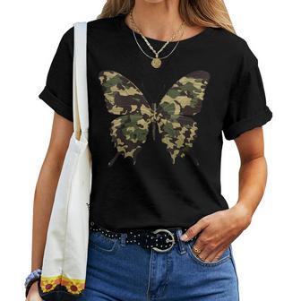 Natural Camouflage Butterfly Women T-shirt - Thegiftio UK