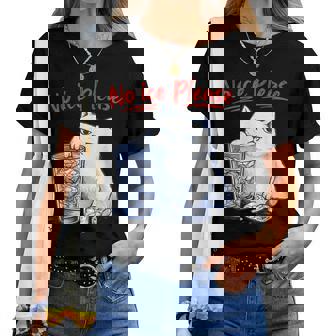 No Ice Please Cat Ice Out Anti Ice Against Women Women T-shirt - Thegiftio