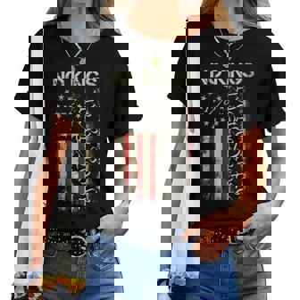 No Kings In America 1776 We The People Usa Flag Patriotic Women T-shirt - Thegiftio