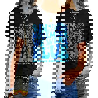 In November We Wear Ribbon Blue Diabetes Awareness Women Women T-shirt | Mazezy