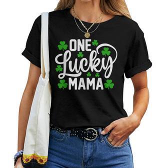 One Lucky Mama St Patrick's Day Shamrocks Women T-shirt - Thegiftio UK