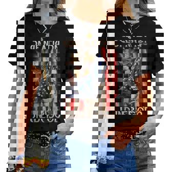 One Nation Under God Us Flag 4Th Of July Patriotic Christian Women T-shirt - Thegiftio