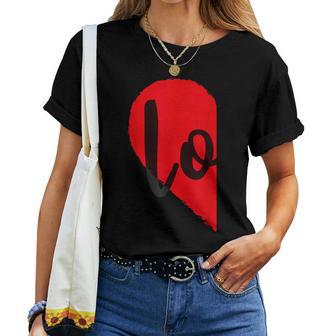 Paar Halbes Herz Liebe Lustigalentinstag Frauen Männer Erwachsene T-shirt Frauen - Geschenkecke