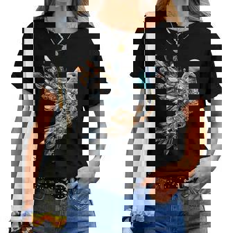 Paloma Pájaro Motivo Animal Obra Arte Paloma Camiseta de mujer - Regaloses