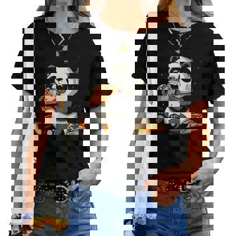 Panda Eating Taco Mexican Panda Cinco De Mayo Women T-shirt - Thegiftio