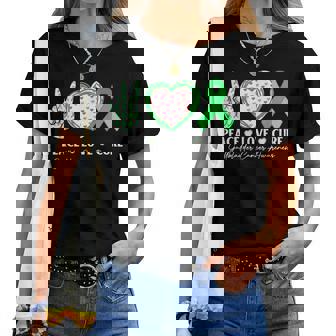 Peace Love Cure Gallbladder Cancer Awareness For Men Women T-shirt - Thegiftio