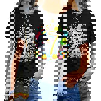 Penguin 7Th Birthday For Boy Girl 7 Years Old Seven Penguin Women T-shirt | Mazezy