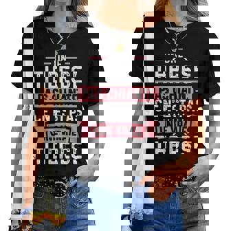 Phrase Drôle Personnalisée Humour Pour Chiante Thérèse T-shirt femme - Cadeauxyz