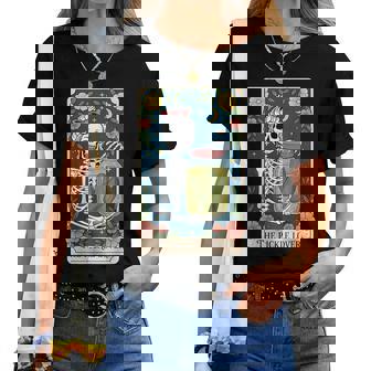 The Pickle Lover Tarot Card Messy Bun Women T-shirt | Mazezy