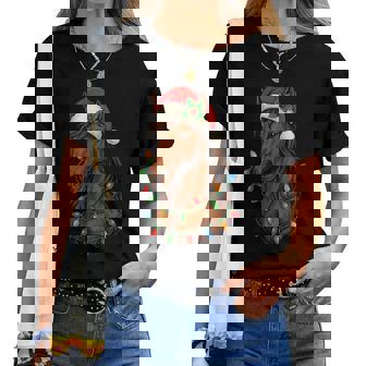 Pigiama Con Luci Dell'albero Di Natale Per Ragazze E Ragazzi Cavallo Di Natale Maglietta da donna - Novitaregali