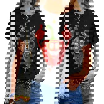 Pimiento Morrón Cuello Camiseta de mujer - Regaloses