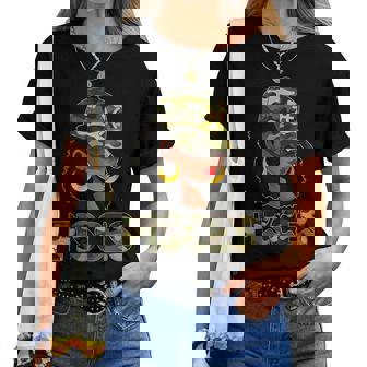 Pisces Queen Camouflage Black Woman Cap Zodiac Sign Women T-shirt | Mazezy