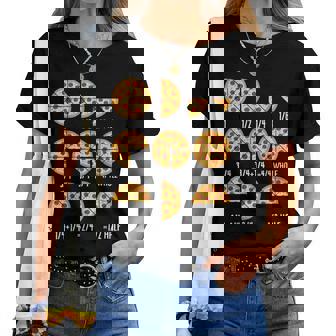 Pizza Slice Fraction Math Teacher Back To School Educational Women T-shirt | Mazezy