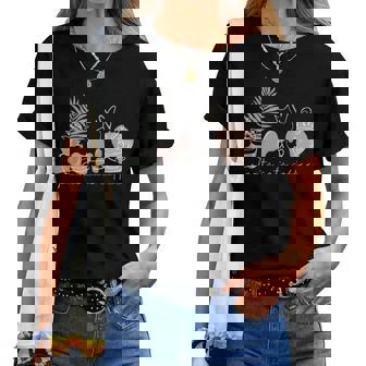 Plants Cats Coffee Cat Lover Gardening Succulent Plants For Women Women T-shirt - Thegiftio