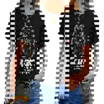 Pom Mom Pomeranian Dog Women T-shirt | Mazezy